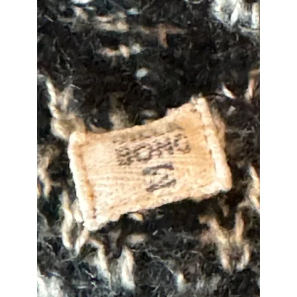 Billabong Womens Large Open Front Cardigan Black White Acrylic Geometric Pattern - Picture 5 of 8